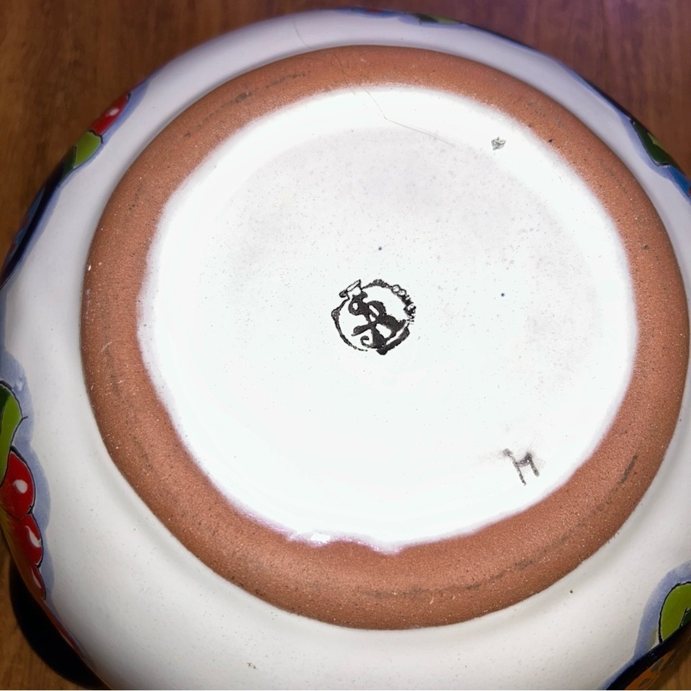 Handcrafted Multicolor Ceramic Bowl Talavera Spanish serving dish beautiful - Picture 5 of 6